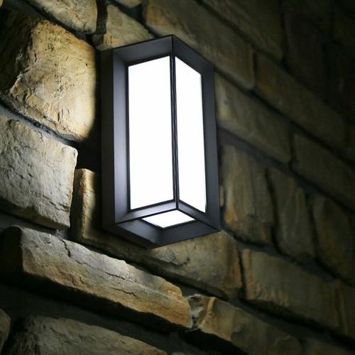 6000k Applique Murale Exterieur,12w Aluminium Applique Exterieur Led Lampe Exterieur Appliques Etanche Ip65 Anthracite Eclairage Decoration Lumiere Pour Cour Jardin Terrasse Proche Mur Pathway Goodnice