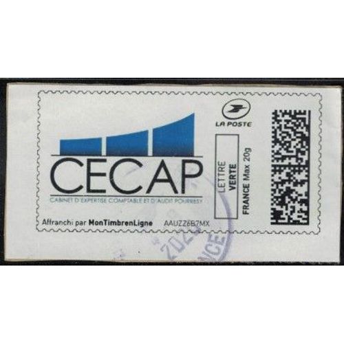 France Vignette Oblitérée Used Mon Timbre En Ligne Cecap Cabinet D'expertise Comptable Su