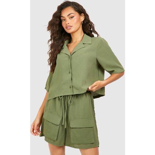 Ensemble Avec Chemise Et Short - Vert Kaki - 38