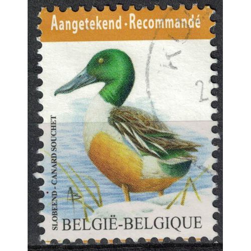 Belgique 2015 Oblitération Ronde Used Animaux Oiseaux Canard Souchet Recommandé