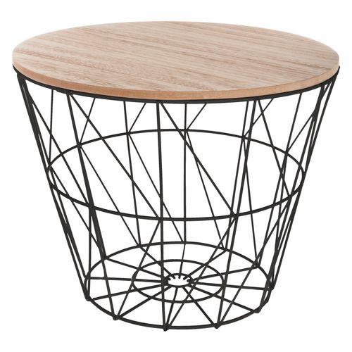 Table À Café Filaire Kumi - Diam. 38 Cm - Noir