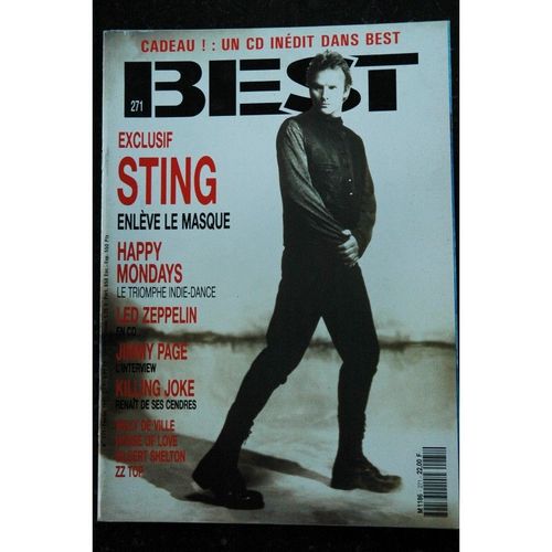 Best 271 Février 1991 Sting Led Zeppelin Jimmy Page Killing Joke Zz Top