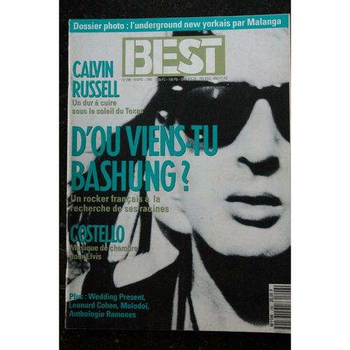 Best 296 Mars 1993 Bashung Calvin Ryssell Costello Léonard Cohen Underground Ny Malanga