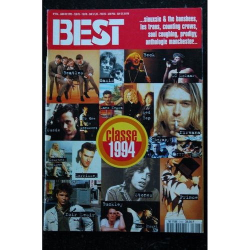 Best 316 Janv. 1995 Beatles Courtney Love Noir Désir Oasis Mano Negra Stones Mc Solaar Nirvana Prince