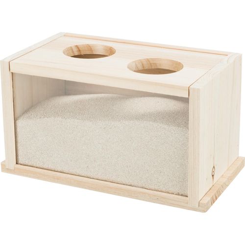 Bac A Sable Souris Et Hamster En Bois 20 X 12 X 12cm