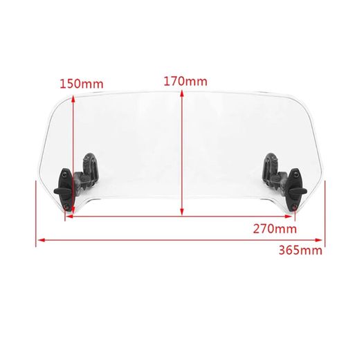 Feuille De Pare-Brise Surélevée Pour Moto, Accessoires D'extension De Déflecteur De Vent Réglables Universels