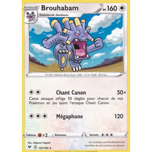 Carte Pokemon - Brouhabam - 137/185 - Rare - Épée Et Bouclier 4 - Voltage Éclatant - Eb4 - Vf