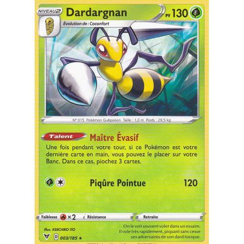 Carte Pokemon - Dardargnan - 003/185 - Rare - Épée Et Bouclier 4 - Voltage Éclatant - Eb4 - Vf