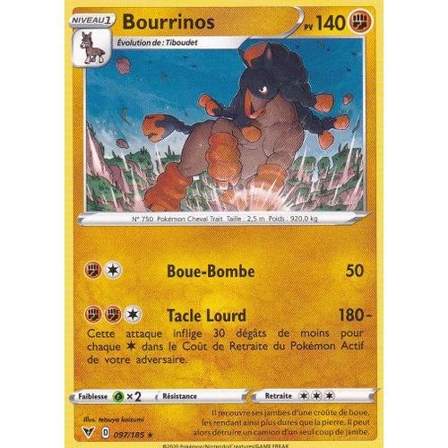 Carte Pokemon - Bourrinos - 097/185 - Rare - Épée Et Bouclier 4 - Voltage Éclatant - Eb4 - Vf