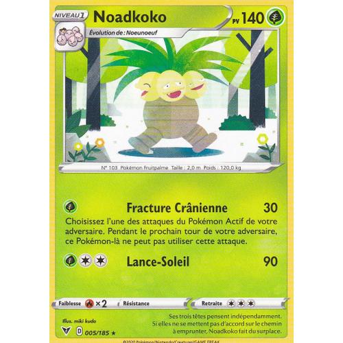 Carte Pokemon - Noadkoko - 005/185 - Rare - Épée Et Bouclier 4 - Voltage Éclatant - Eb4 - Vf