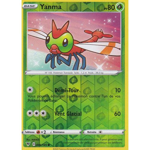 Carte Pokemon - Yanma - 006/185 - Reverse - Épée Et Bouclier 4 - Voltage Éclatant - Eb4 - Vf