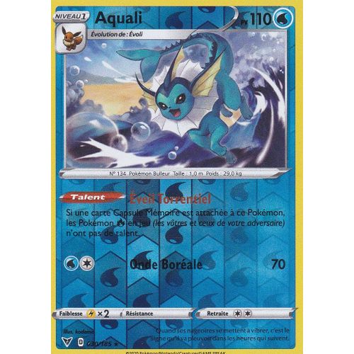 Carte Pokemon - Aquali - 030/185 - Holo-Reverse - Épée Et Bouclier 4 - Voltage Éclatant - Eb4 - Vf