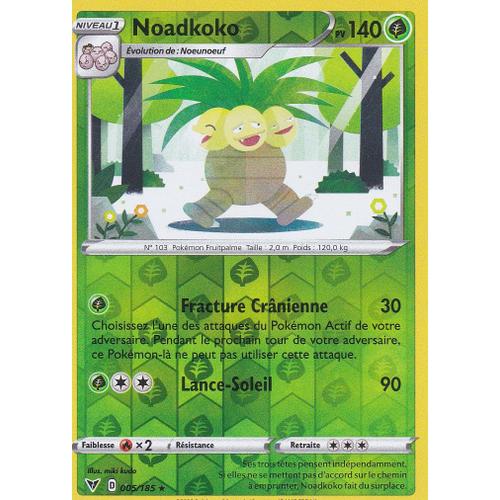 Carte Pokemon - Noadkoko - 005/185 - Holo-Reverse - Épée Et Bouclier 4 - Voltage Éclatant - Eb4 - Vf