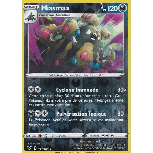 Carte Pokemon - Miasmax - 111/185 - Holo-Reverse - Épée Et Bouclier 4 - Voltage Éclatant - Eb4 - Vf