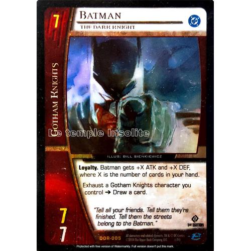 Carte Vs System Dc Comics - Batman, The Dark Knight Dor-005 Vo Foil
