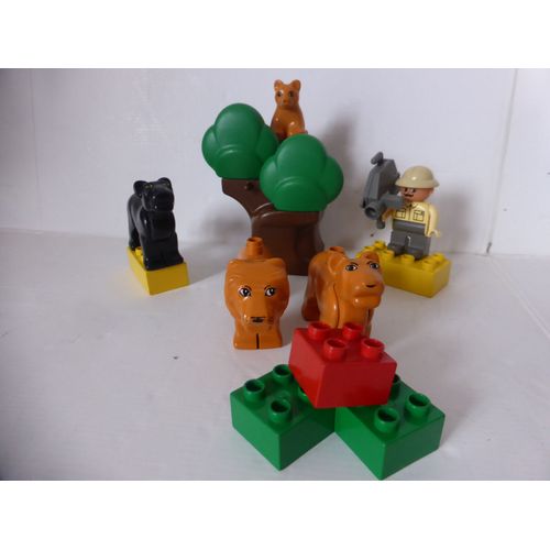LEGO DUPLO Safari Famille de Lions et Panthère avec 1 Figurine