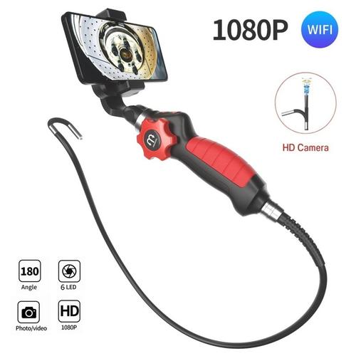 2MP 1080P WIFI USB 2 Voies Articuler 180 DegréS Rotation Direction Industrielle Voiture Endoscope Inspection Microscope CaméRa