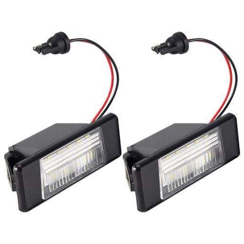 2pcs Voiture 18leds Feux De Plaque D'immatriculation En Plastique Pour Juke Primera Led Plaque D'immatriculation Lumière