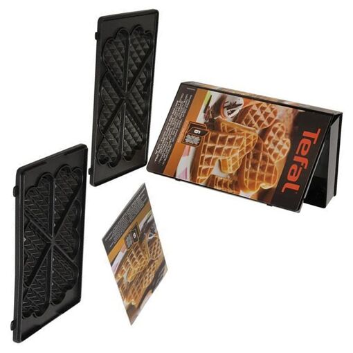 2 plaques gaufre coeur - Gaufrier, croque-monsieur (XA800612 TEFAL)