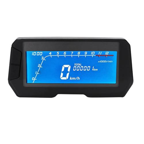 Led 12000 /Min 6 Vitesses Universel Moto Lcd Compteur De Vitesse Numérique Rétro-Éclairage Odomètre 2 4 Cylindres Compteur Avec De Capteur