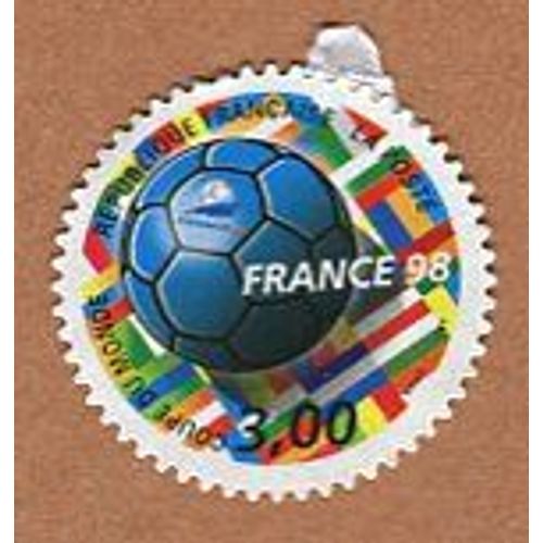 Timbre Non Oblitéré - Coupe Du Monde De Football - 3,00 F - Ballon Rond - 1998