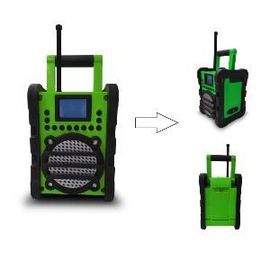Radio de chantier renforcée secteur ou piles bluetooth