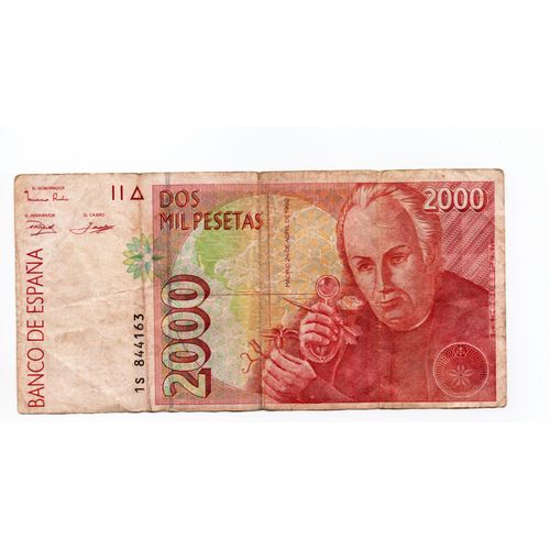 Billet 2000 Pesetas Authentique