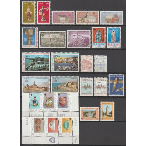 Lot Thème "Europa Cept", 80 Timbres Différents Neufs.