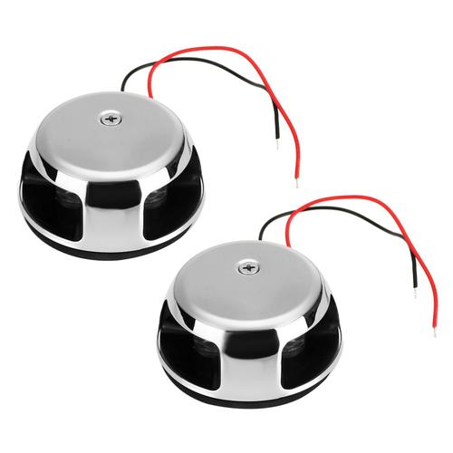 2pcs 12v 2w Lampes De Feu De Navigation Led De Bateau Universel Pour Marine Yacht Yacht Rouge + Vert Signal De Navigation En Acier Inoxydable