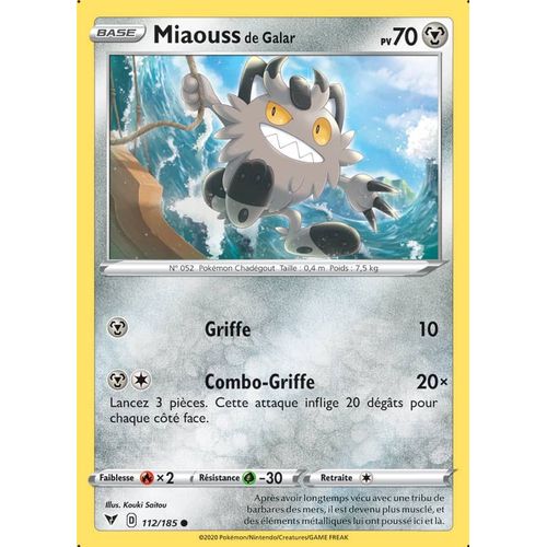Pokemon!!! Eb04 112/185 Miaouss De Galar