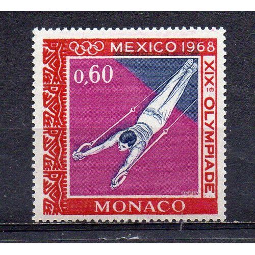 Monaco- 1 Timbre Neuf- Jeux Olympiques De Mexico 1968