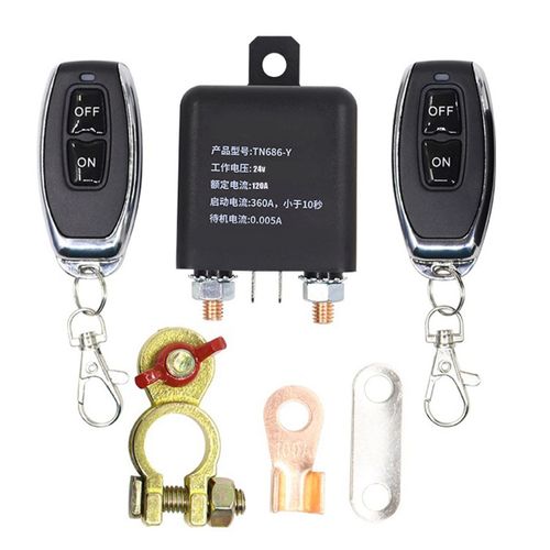 Relais De Commutateur De Batterie Universel 24v 120a Télécommande Sans Fil Intégrée Déconnexion Interrupteurs Principaux D'isolateur De Coupure