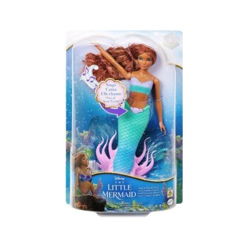 Coffret Ariel La Petite Sirene Qui Chante - Poupee Mannequin 30 Cm - Set Poupée Princesse Et 1 Carte Animaux - Jouet Fille