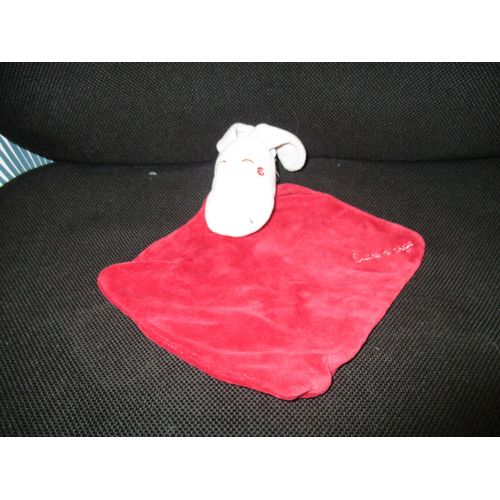 Doudou Plat Âne Rouge Sucre D'orge