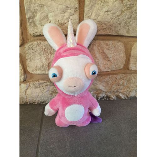 Peluche Doudou Lapin Cretin Fille Licorne 26 Cm Ubisoft