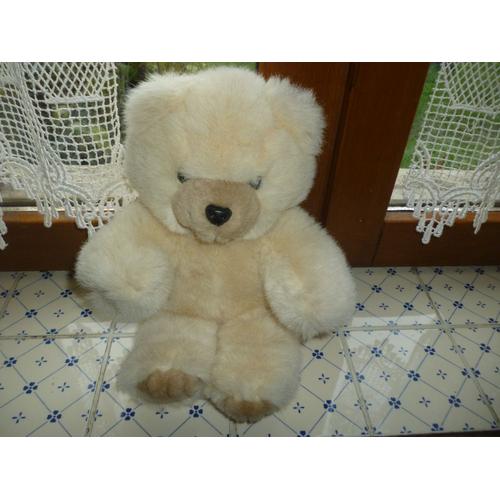 Nounours ,Ourson Anna Club Plush ,30cm Environ ,Beige ,Très Soyeux - Normes Ce