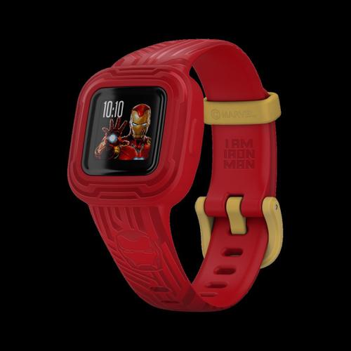 Garmin Vivofit Jr. 3 - Marvel Iron Man - Tracker D'activités Avec Bracelet - Silicone - Rouge - Taille Du Poignet : 130-175 Mm - Bluetooth - 25 G