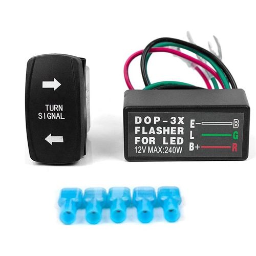 Contrôleur De Flash Universel 12v À 3 Fils Avec Interrupteur De Clignotant Lumière Led Clignotant Relais De Clignotant Pour Bateau Camions Voiture Atv Utv