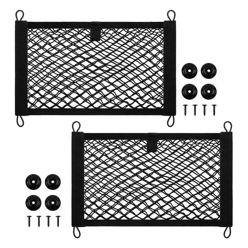 2 Pièces Séries 45x25cm Voiture Coffre Filet Poche Voiture Cargaison Sac De Rangement Voiture Intérieur Filet Poche Adapté Aux Camions, Voitures, Suv, Bateaux