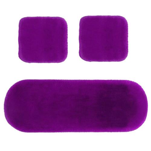 3pièces Séries Housses De Siège De Voiture Violet Faux En Peau De Mouton Laine Coussin De Canapé De Voiture Tapis Chaud Fit Universel