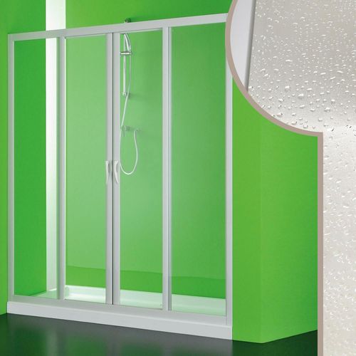 Paroi douche 170 CM en acrylique mod. Mercurio 2 avec ouverture centrale