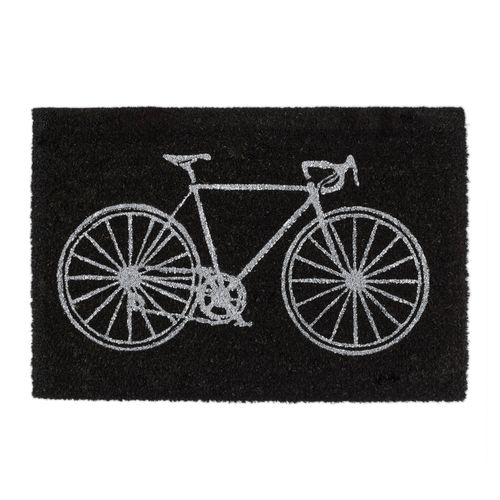 Relaxdays Paillasson En Coco Ornement, Tapis Antidérapant, Essuie-Pieds D?Entrée, Vélos