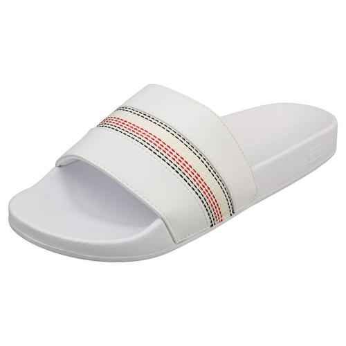 Tommy Hilfiger Corporate Stripes Pool Sandals Faire Glisser Blanc