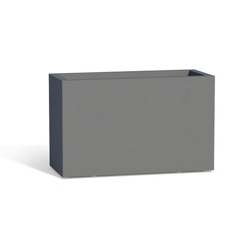 Jardinière Flowerpot En Résine Rectangulaire 80x35 Cm Gris