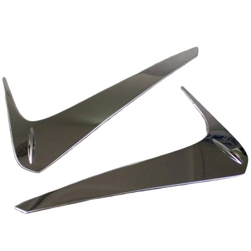 Pour 2015-2019 Chrome Aileron Arrière Aile Côté Biseauté Fenêtre Couverture Garniture
