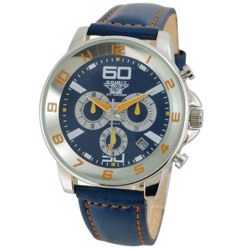 Montre Homme Spirit Of Saint-Louis - Bleu & Orange