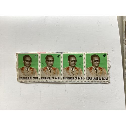 Lot De 4 Timbres, 4 K, République Du Zaïre, Année 1972.