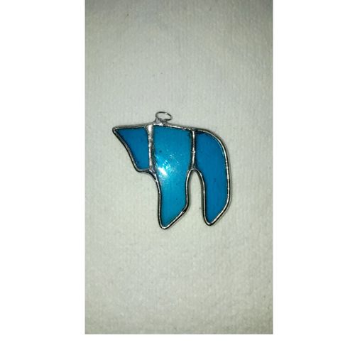 Argent & Email Azur Pendentif Haï Lettre En Hebreux Vie Porte Bonheur Bleu Medaillon 4 Cm Env. Accessoire De Beaute Bijou Breloque Mixte Homme Femme Enfant