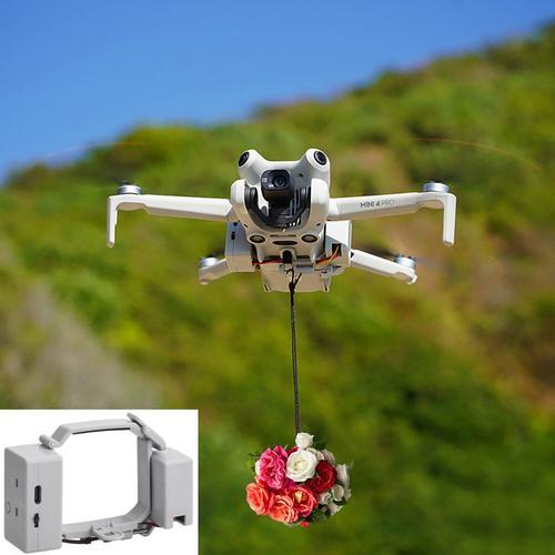 SystèMe De LâCher D'air Brdrc Airdrop Air Dropping System Remote Thrower Transport Cadeau Appareil De Livraison Pour La PêChe En Mer Pour Le Drone Dji Mini 4 Pro Rc-Générique