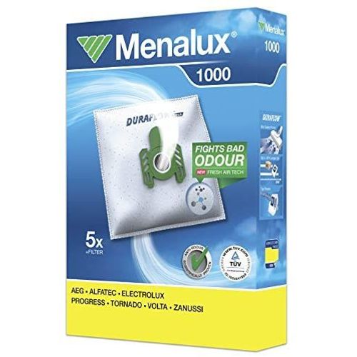 Boite de 5 sacs Menalux 1000 Aspirateur (9090108011 9001961326 AEG ZANUSSI TORNADO PROGRESS)